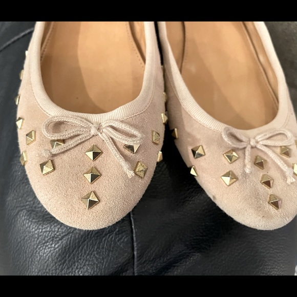 J Crew studded ballet flats tan suede size 8 - Picture 5 of 10